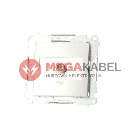 Simon54 Gniazdo satelitarne pojedyńcze DASF1.01/43 srebrny