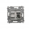 Simon54 Single RJ45 computer socket D61.01/43 silver