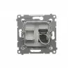 Simon54 Single RJ45 computer socket D61.01/43 silver