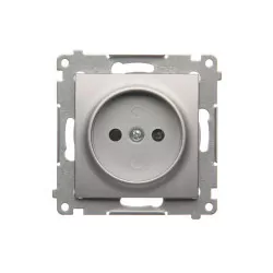 Simon54 Gniazdo wtyczkowe podjedyncze DG1Z.01/43 srebrny