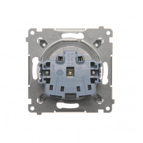 Simon54 Gniazdo wtyczkowe podjedyncze DG1Z.01/43 srebrny