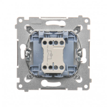 Simon54 Łącznik jednobiegunowy z podświetleniem LED DW1L.01/43 srebrny