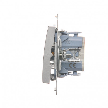 Simon54 Łącznik świecznikowy podświetlany DW5BL.01/43 srebrny SIMON