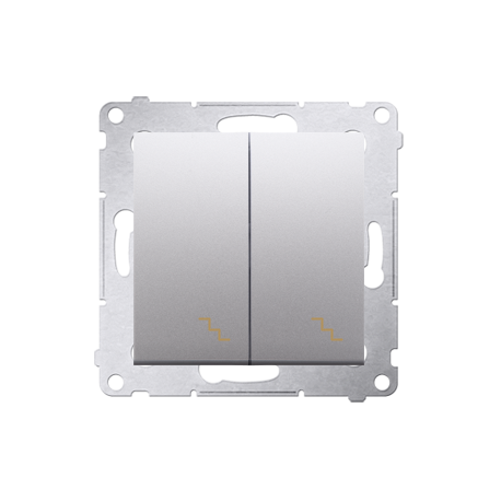 Simon54 Łącznik schodowy podwójny DW6/2.01/43 srebrny