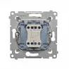 Simon54 DW6.01/43 silver two-way switch