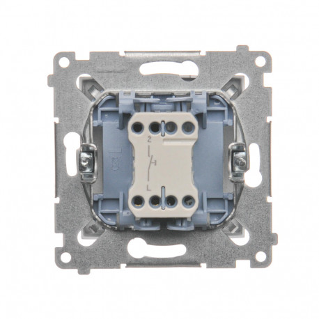 Simon54 przycisk pojedynczy zwierny DP1.01/43 srebrny