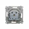 Simon54 Gniazdo wtyczkowe z uziemieniem 1-krotne DGZ1Z.01/43 srebrny KONTAKT SIMON