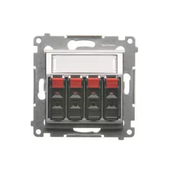 Simon54 Gniazdo głośnikowe 4-krotne DGL34.01/43 srebrne