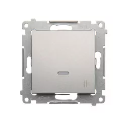Simon54 Łącznik krzyżowy z podświetleniem LED DW7L.01/43 srebrny