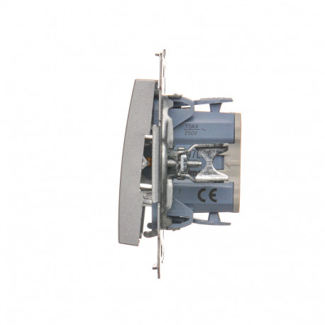 Simon54 Łącznik krzyżowy z podświetleniem LED DW7L.01/43 srebrny