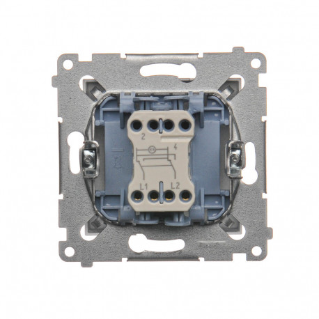 Simon54 Łącznik krzyżowy z podświetleniem LED DW7L.01/43 srebrny