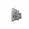 Simon54 Gniazdo antenowe R-TV-SAT przelotowe DASP.01/43 srebrne KONTAKT SIMON
