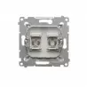 Simon54 Double SAT socket DASF2.01/43 silver