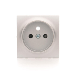 Single socket cover silver...