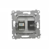 Simon54 RJ45 computer +phone socket RJ12 D5T.01/43 silver