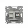 Simon54 Gniazdo telefoniczne pojedyncze RJ12 DT1.01/43 srebrny KONTAKT SIMON