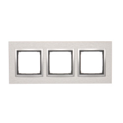 Simon 54 Nature Ramka potrójna metal INOX DRN3/77
