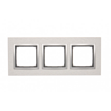 Simon 54 Nature Ramka potrójna metal INOX DRN3/77