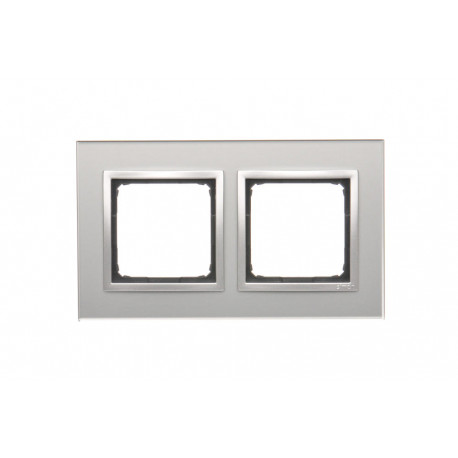 Simon54 Nature Ramka2 szklana srebrna mgła DRN2/71