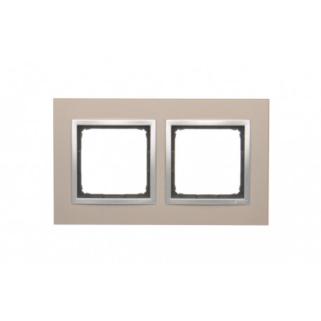 Simon54 Nature Ramka2 metal Satynowy Blask DRN2/79