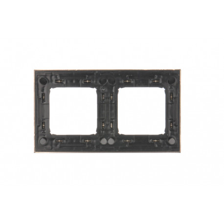 Simon54 Ramka 2- krotna metalowa DR2/61 inox