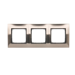 Simon54 Ramka na 3-moduły DR3/61 metalowa inox SIMON