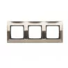 Simon54 Frame for 3-modules DR3/61 metal inox
