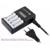 Ładowarka akumulatorowa 4xAA/AAA NC-450 black Ever Active