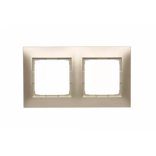 Simon54 Frame for 2 modules DR2/44 gold