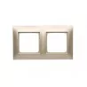 Simon54 Frame for 2 modules DR2/44 gold