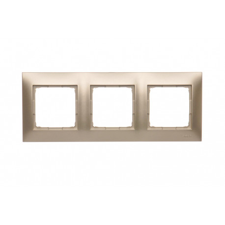 Simon54 Ramka na 3-moduł DR3/44 złoty