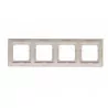 Simon54 DR4/44 4gang frame gold