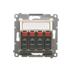 Simon54 Gniazdo głośnikowe 4-krotne z polem opisowym DGL34.01/44 złoty