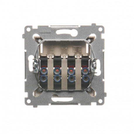 Simon54 Gniazdo głośnikowe 4-krotne z polem opisowym DGL34.01/44 złoty