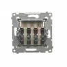 Simon54 4gang speaker socket with description field DGL34.01/44 gold