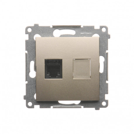 Simon54 Gniazdo telefoniczne pojedyńcze RJ12 DT1.01/44 złoty SIMON