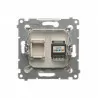 Simon54 RJ12 single telephone socket DT1.01/44 gold SIMON