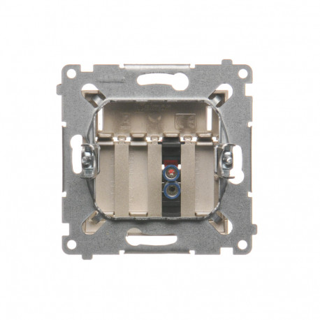 Simon54 Gniazdo głośnikowe 1-krotne z polem opisowym DGL31.01/44 złoty