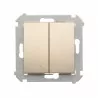 Simon54 double staircase switch with LED illumination DW6/2L.01/44 gold