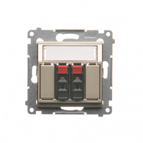 Simon54 Gniazdo głośnikowe DGL32.01/44 złote