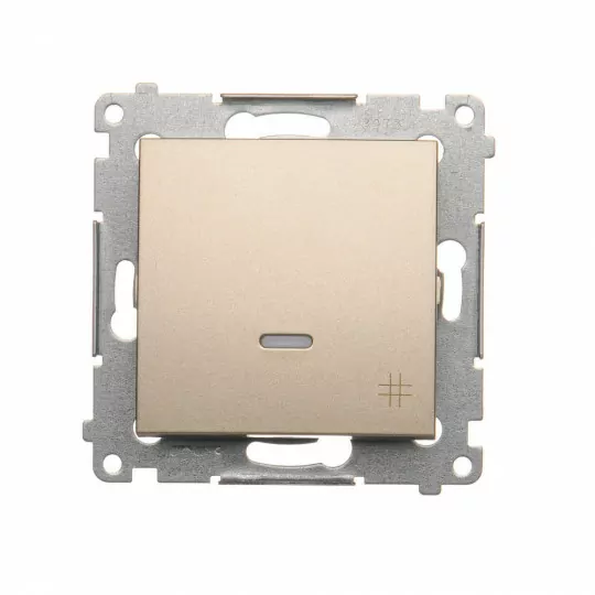 Simon54 Illuminated cross switch DW7L.01/44 gold