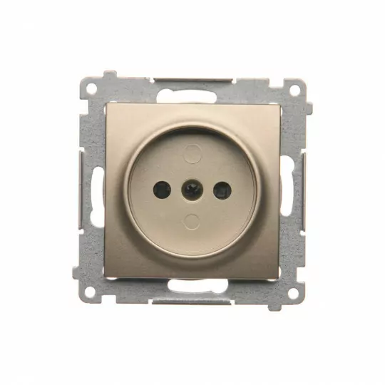 Simon54 Groundless single plug socket DG1Z.01/44 gold