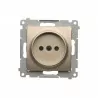 Simon54 Groundless single plug socket DG1Z.01/44 gold