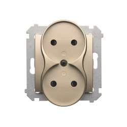 Simon54 Gniazdo podw. b/u DG2MZ.01/44 złoty