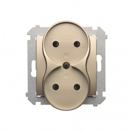 Simon54 Gniazdo podw. b/u DG2MZ.01/44 złoty