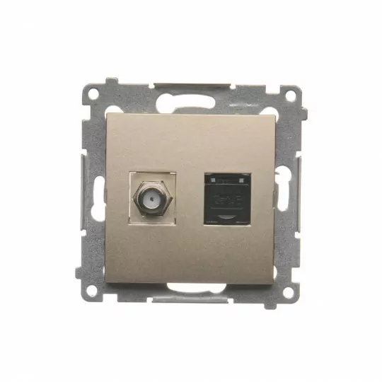 Simon54 SAT+RJ45 socket k.6 DASFRJ45.01/44 gold