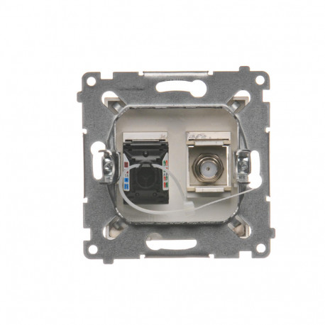 Simon54 Gniazdo SAT+RJ45 k.6 DASFRJ45.01/44 złote