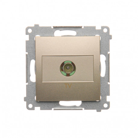 Simon54 Gniazdo antenowe TV pojedyncze końcowe DAK1.01/44 złoty