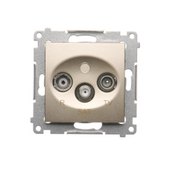 Simon54 Gniazdo antenowe R-TV-SAT końcowe DASK.01/44 złoty