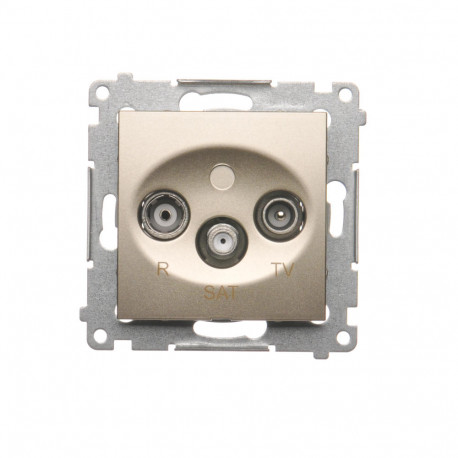 Simon54 Gniazdo antenowe R-TV-SAT końcowe DASK.01/44 złoty